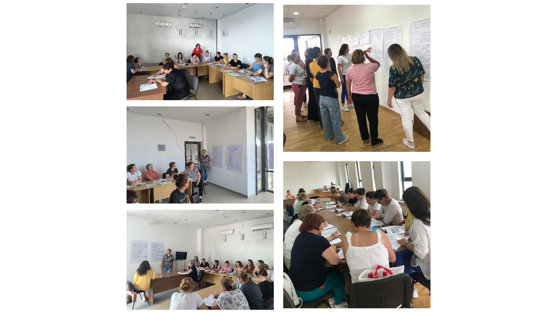 TREI GRUPE DE CURSANȚI ÎNVAȚĂ ARTA DECORULUI DE COFETĂRIE